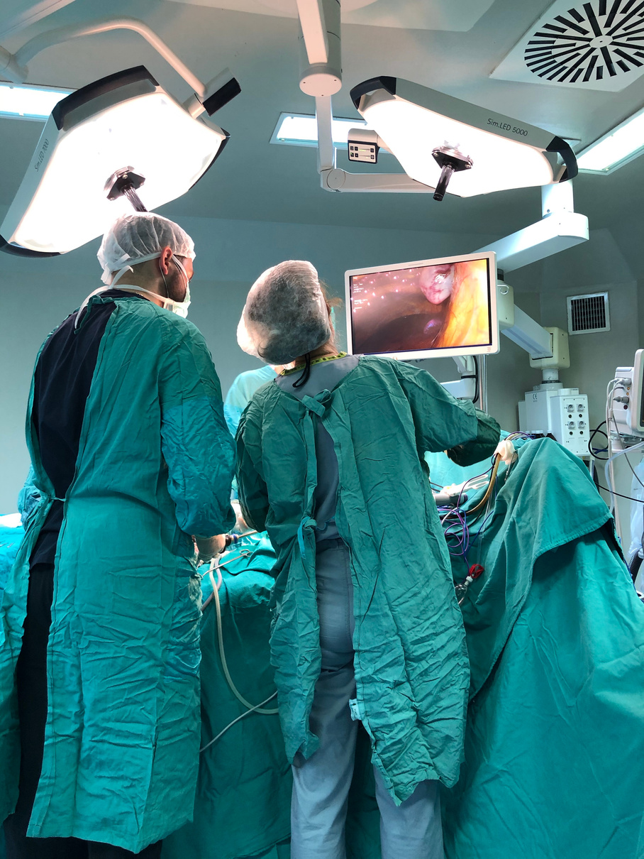 Doctors Performing a Surgery in an Operating Theatre 